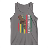 Dope Black Dad Tank Top Vintage American Flag Fist Bump