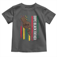 Dope Black Dad Toddler T Shirt Vintage American Flag Fist Bump