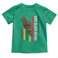 Dope Black Dad Toddler T Shirt Vintage American Flag Fist Bump