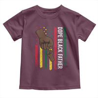 Dope Black Dad Toddler T Shirt Vintage American Flag Fist Bump