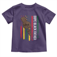 Dope Black Dad Toddler T Shirt Vintage American Flag Fist Bump
