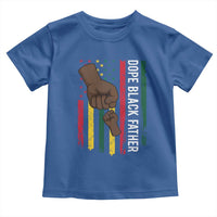 Dope Black Dad Toddler T Shirt Vintage American Flag Fist Bump