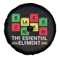 Black Father The Essential Element Spare Tire Cover Father's Day Juneteenth Chemistry Periodic Table