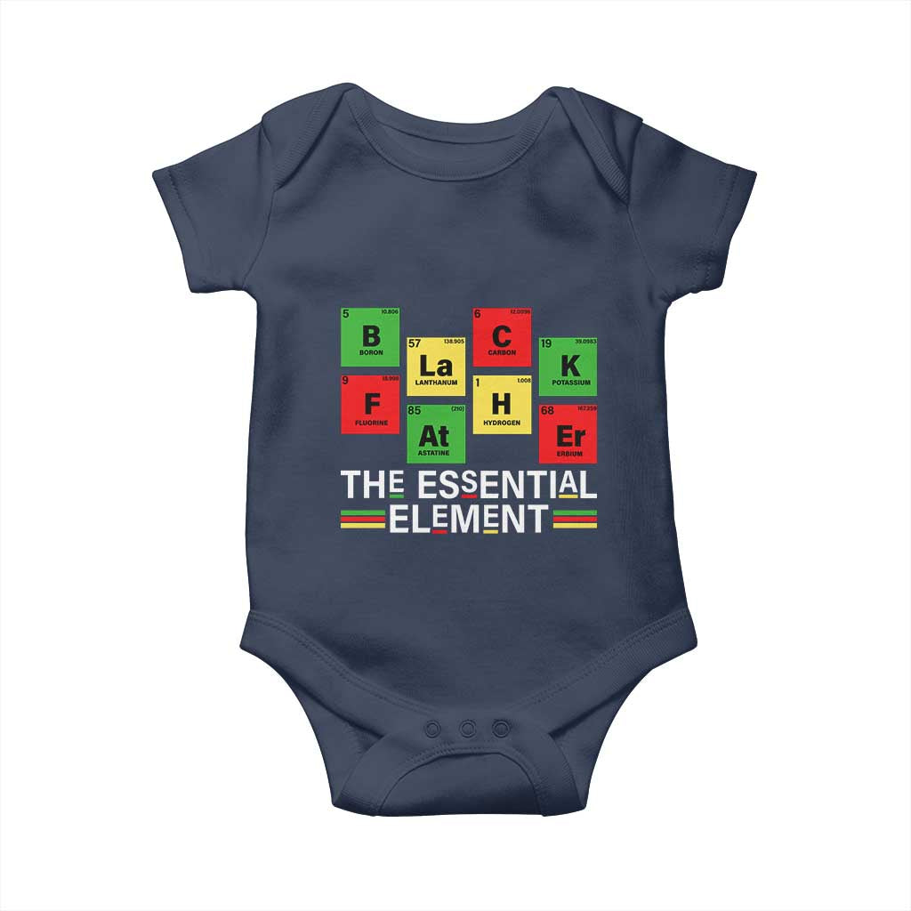 Black Father The Essential Element Baby Onesie Father's Day Juneteenth Chemistry Periodic Table