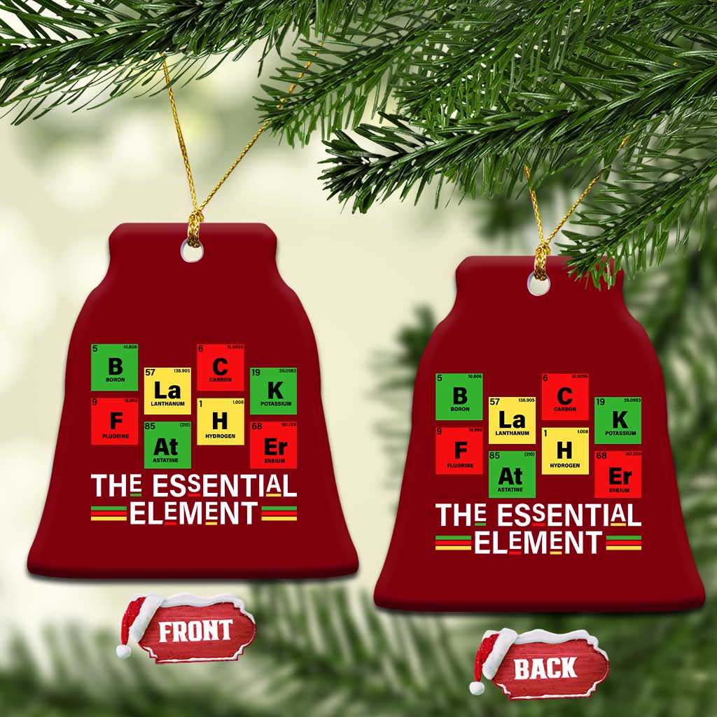 Black Father The Essential Element Ceramic Ornament Father's Day Juneteenth Chemistry Periodic Table