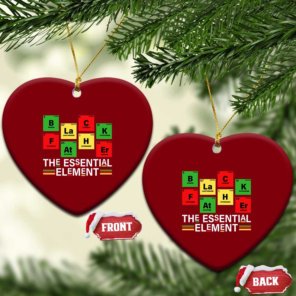 Black Father The Essential Element Ceramic Ornament Father's Day Juneteenth Chemistry Periodic Table