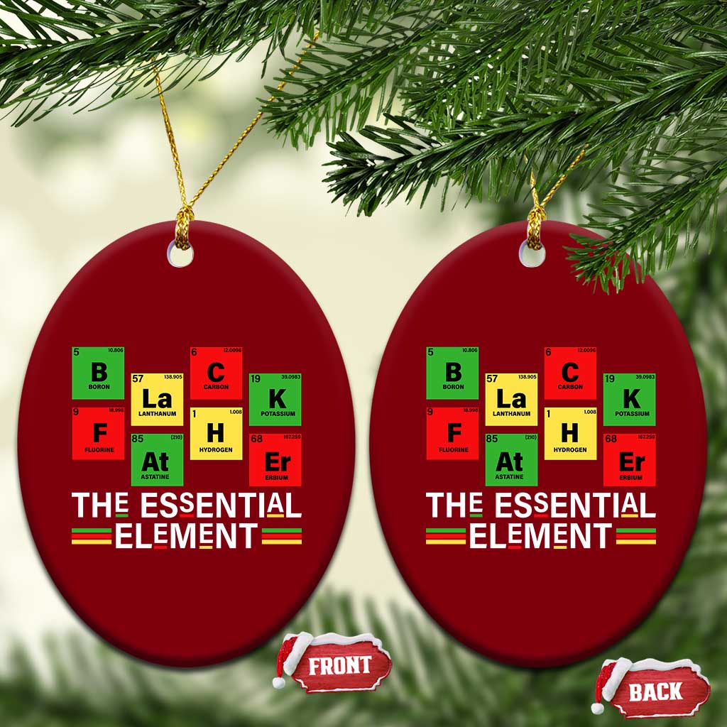 Black Father The Essential Element Ceramic Ornament Father's Day Juneteenth Chemistry Periodic Table