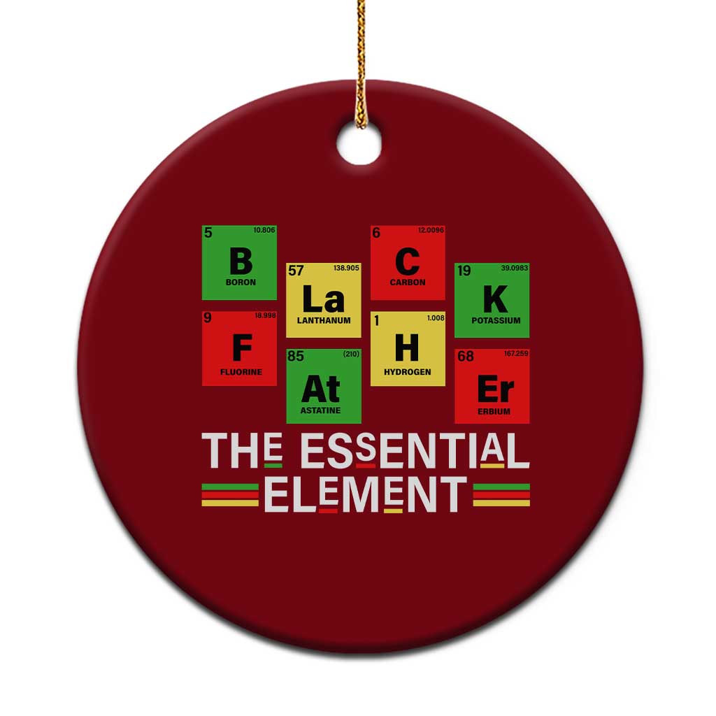 Black Father The Essential Element Ceramic Ornament Father's Day Juneteenth Chemistry Periodic Table