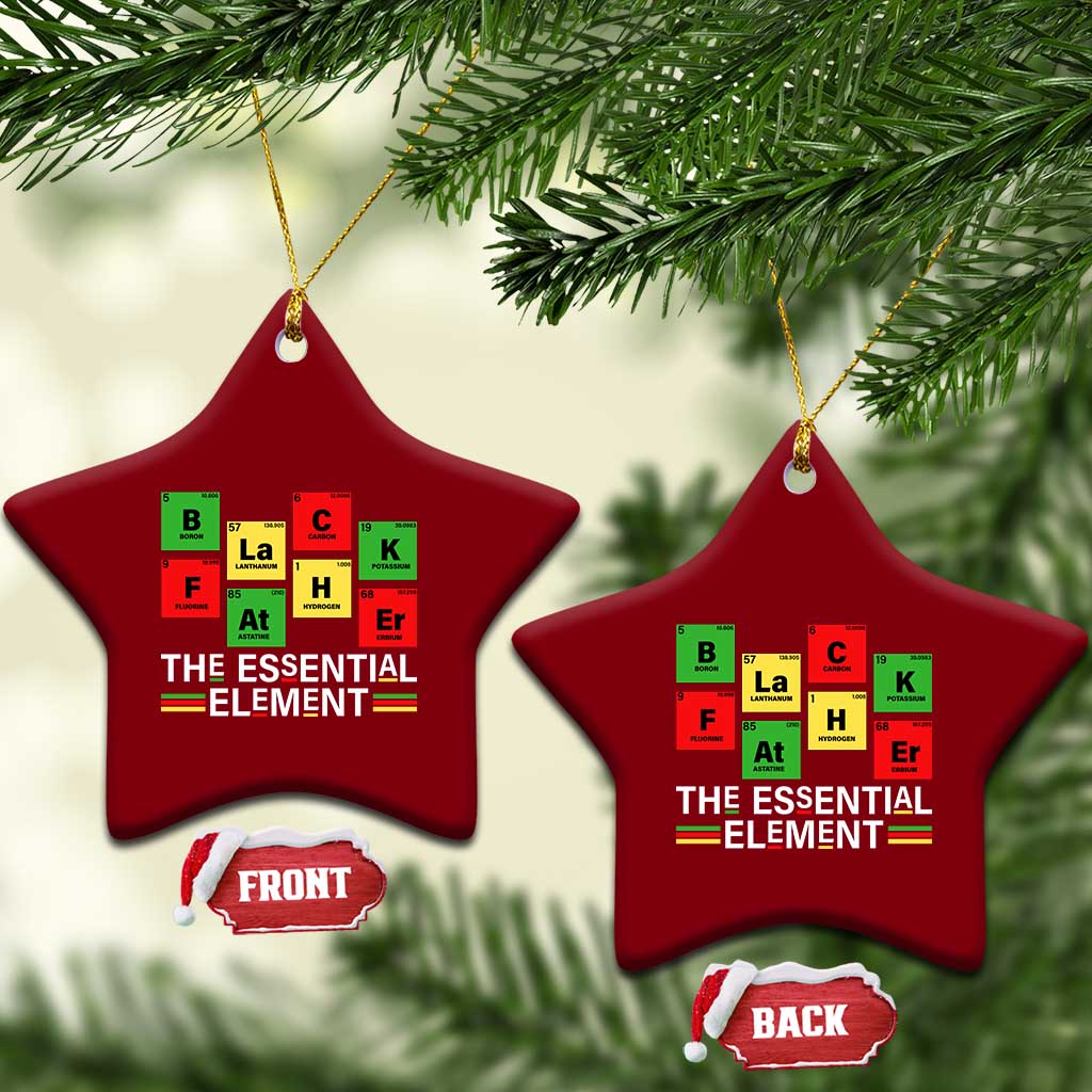 Black Father The Essential Element Ceramic Ornament Father's Day Juneteenth Chemistry Periodic Table