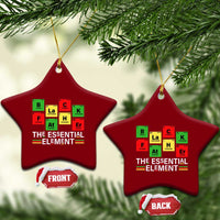 Black Father The Essential Element Ceramic Ornament Father's Day Juneteenth Chemistry Periodic Table