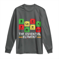 Black Father The Essential Element Long Sleeve Shirt Father's Day Juneteenth Chemistry Periodic Table