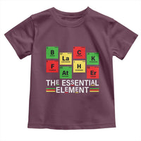 Black Father The Essential Element Toddler T Shirt Father's Day Juneteenth Chemistry Periodic Table
