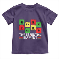 Black Father The Essential Element Toddler T Shirt Father's Day Juneteenth Chemistry Periodic Table