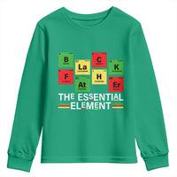 Black Father The Essential Element Youth Sweatshirt Father's Day Juneteenth Chemistry Periodic Table