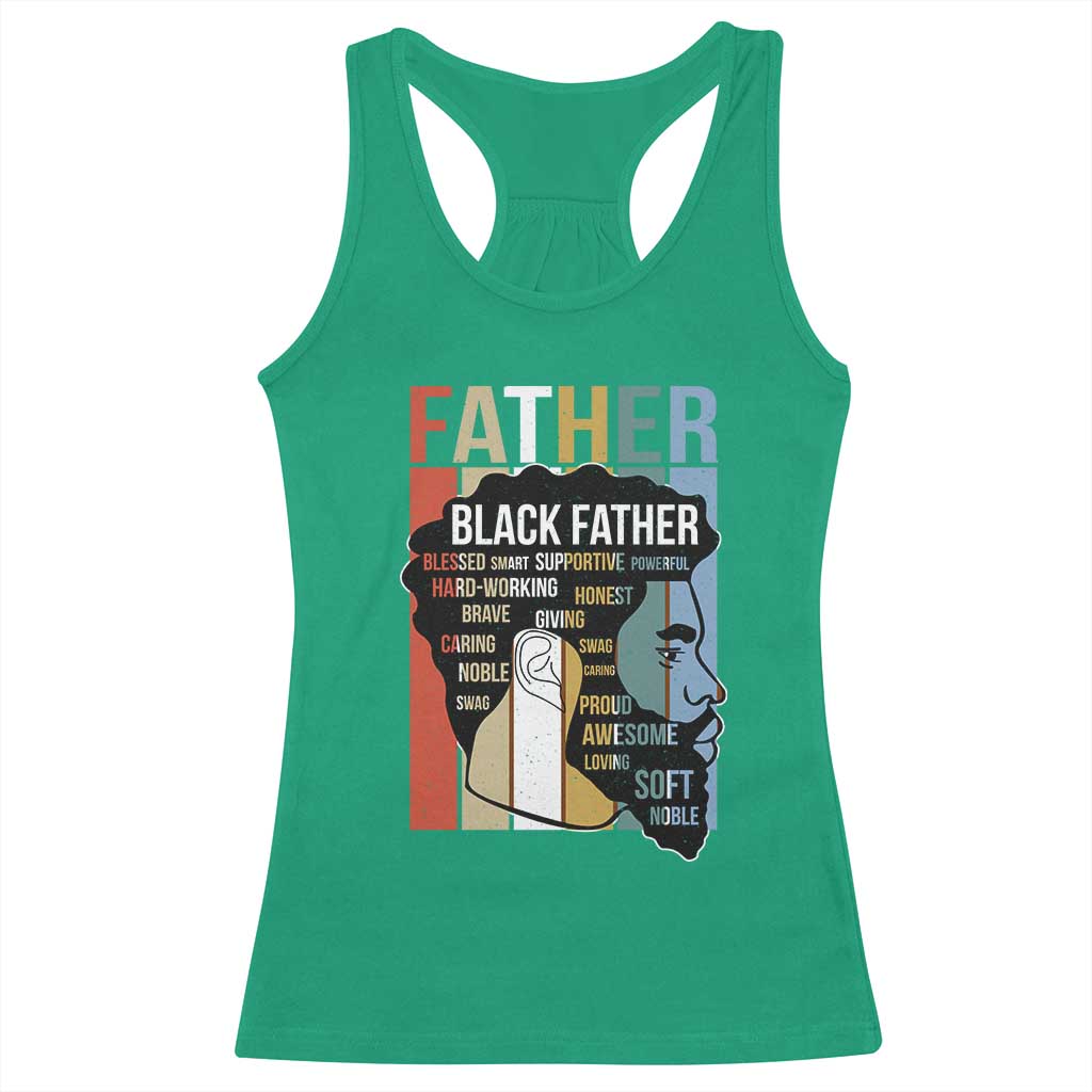 African American Black Father Racerback Tank Top Fathers Day Juneteenth