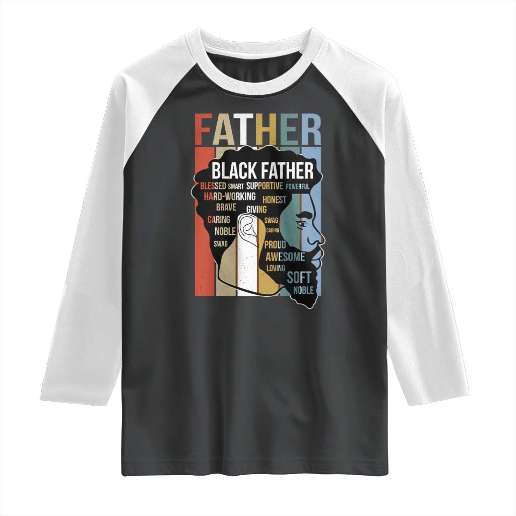 African American Black Father Raglan Shirt Fathers Day Juneteenth