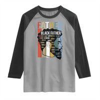 African American Black Father Raglan Shirt Fathers Day Juneteenth