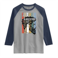 African American Black Father Raglan Shirt Fathers Day Juneteenth