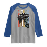African American Black Father Raglan Shirt Fathers Day Juneteenth