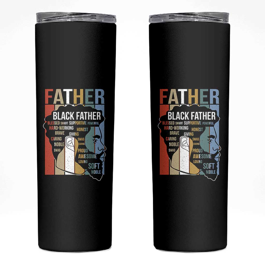 African American Black Father Skinny Tumbler Fathers Day Juneteenth