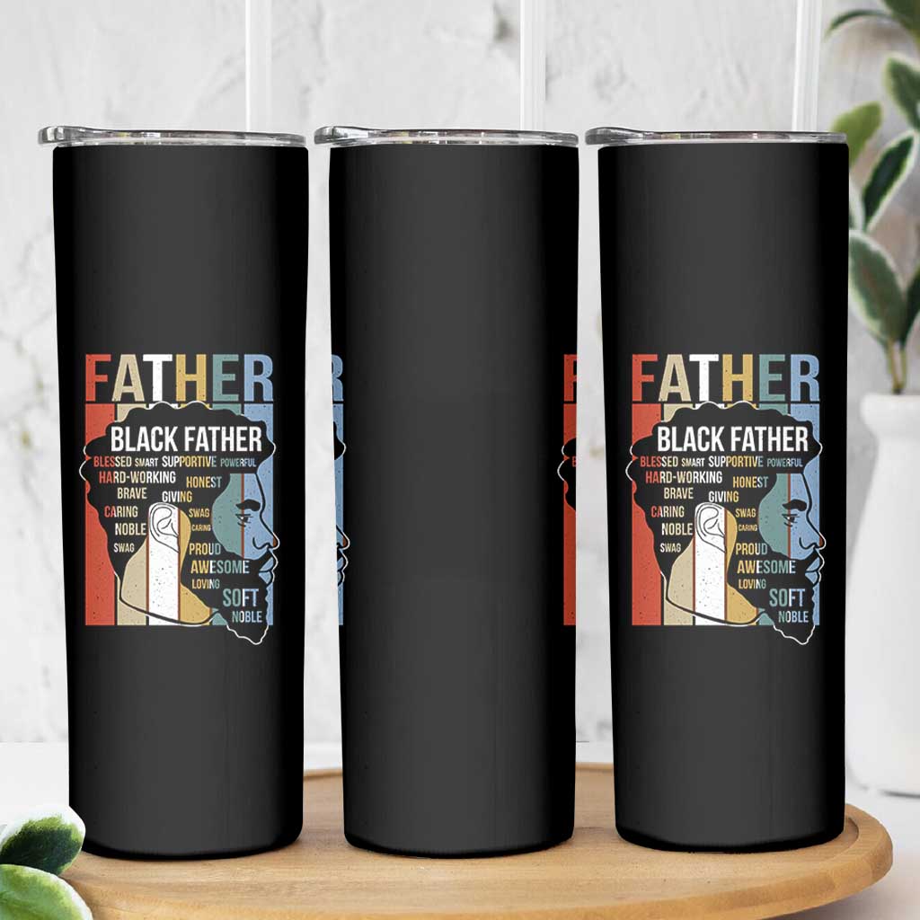 African American Black Father Skinny Tumbler Fathers Day Juneteenth