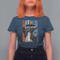 African American Black Father T Shirt For Women Fathers Day Juneteenth