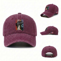 African American Black Father Washed Cotton Baseball Cap Fathers Day Juneteenth