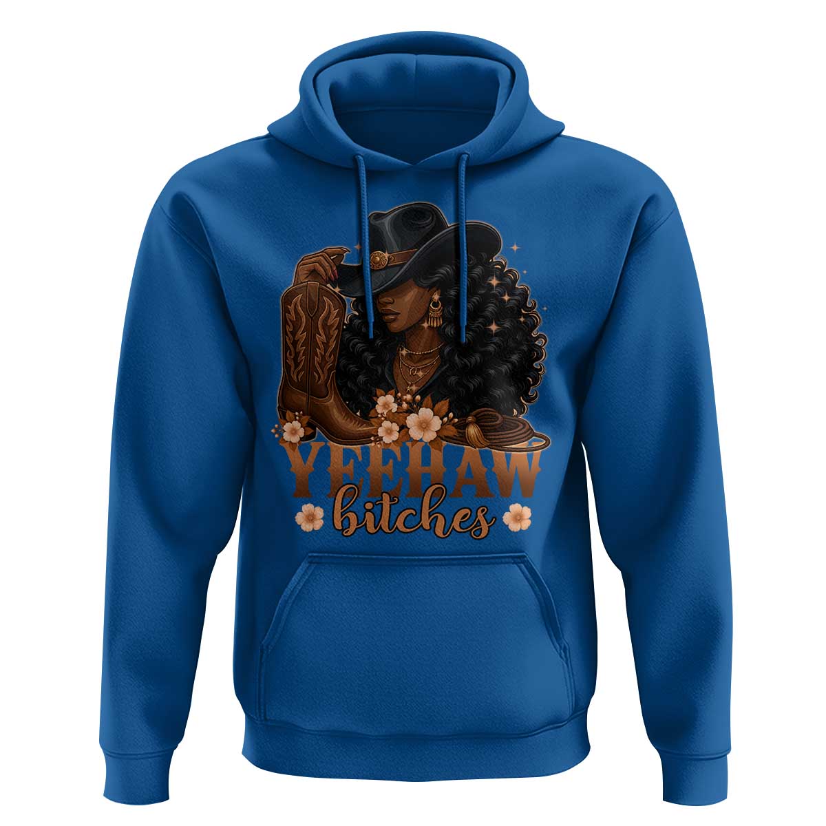 Funny African American Cowgirl Yeehaw Bitches Hoodie