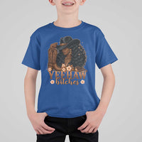 Funny African American Cowgirl Yeehaw Bitches T Shirt For Kid