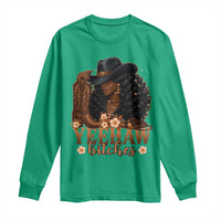 Funny African American Cowgirl Yeehaw Bitches Long Sleeve Shirt