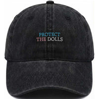 Protect The Dolls Washed Cotton Baseball Cap Trans Women Pride Month
