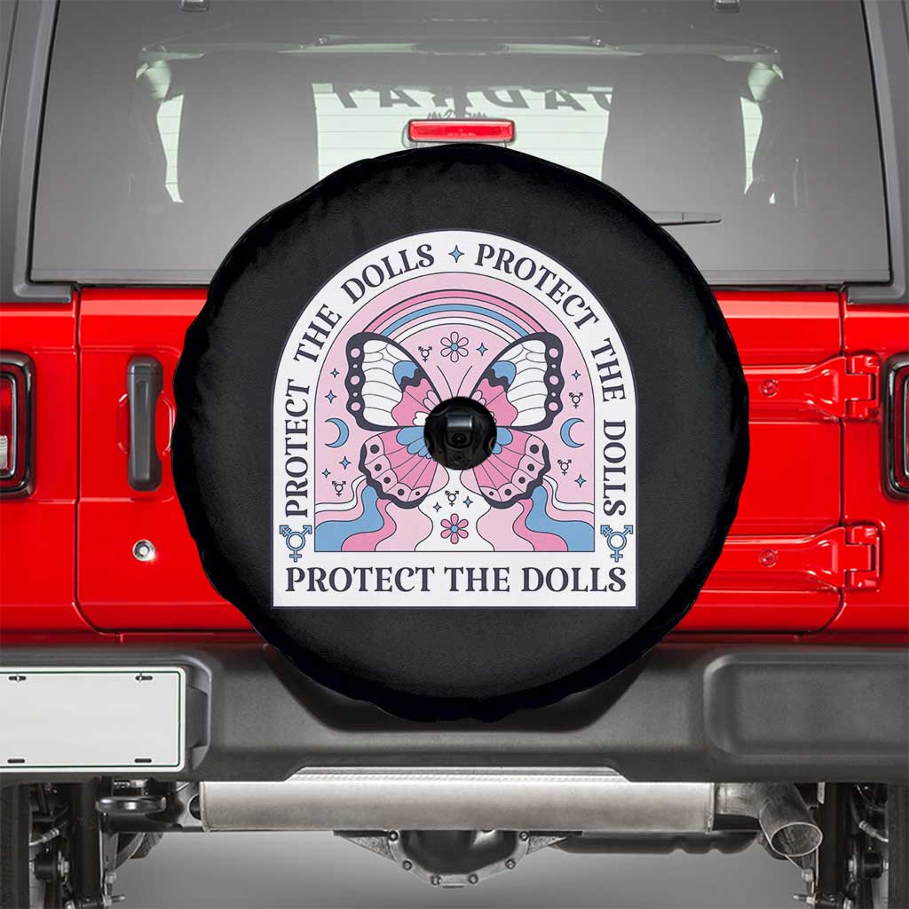 Protect The Dolls Spare Tire Cover Trans Women Pride Month Butterfly