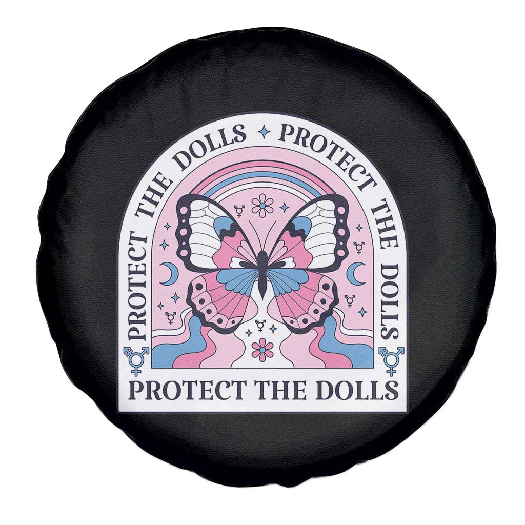 Protect The Dolls Spare Tire Cover Trans Women Pride Month Butterfly