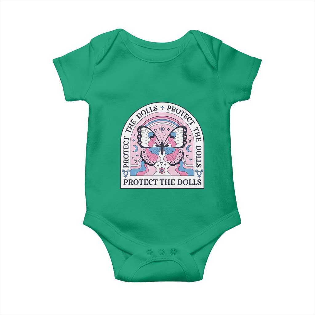 Protect The Dolls Baby Onesie Trans Women Pride Month Butterfly