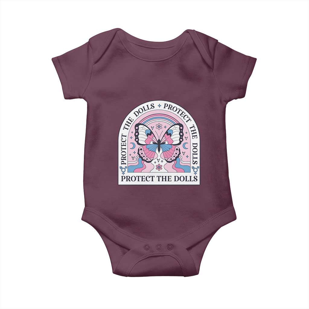 Protect The Dolls Baby Onesie Trans Women Pride Month Butterfly