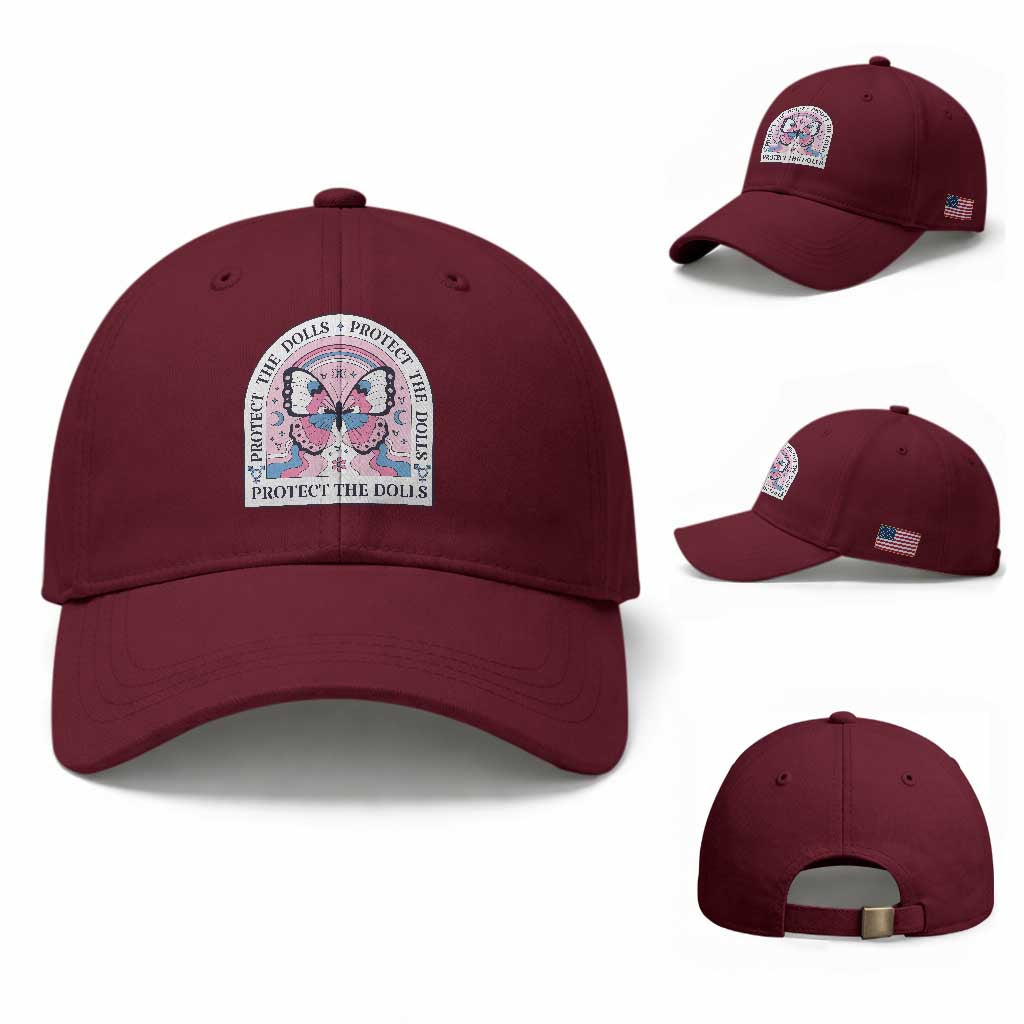 Protect The Dolls Baseball Cap Trans Women Pride Month Butterfly