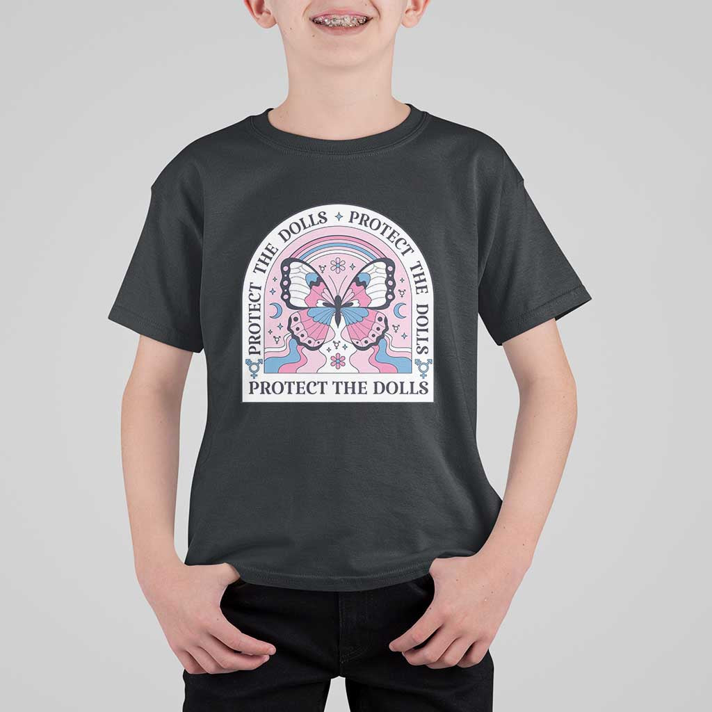 Protect The Dolls T Shirt For Kid Trans Women Pride Month Butterfly