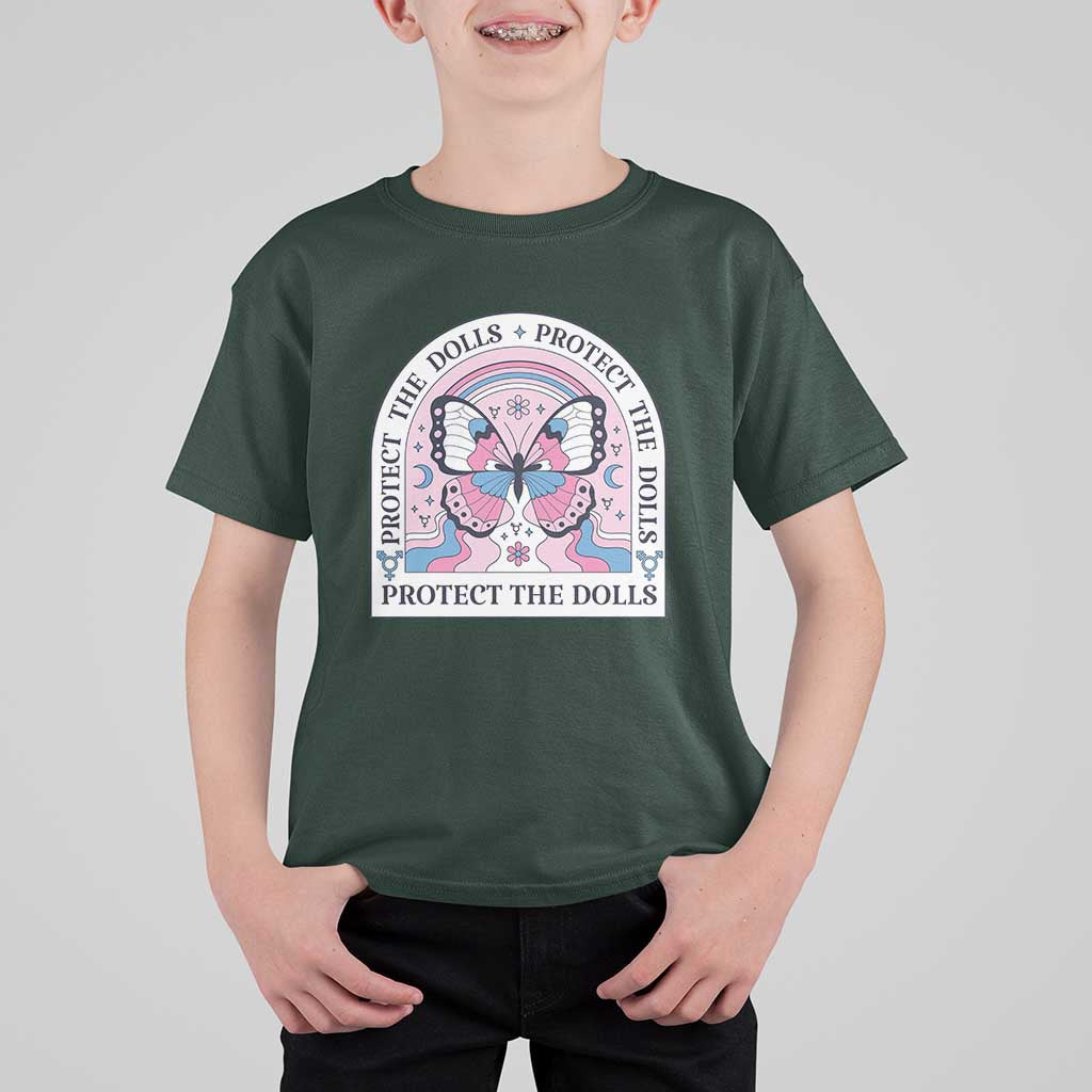 Protect The Dolls T Shirt For Kid Trans Women Pride Month Butterfly