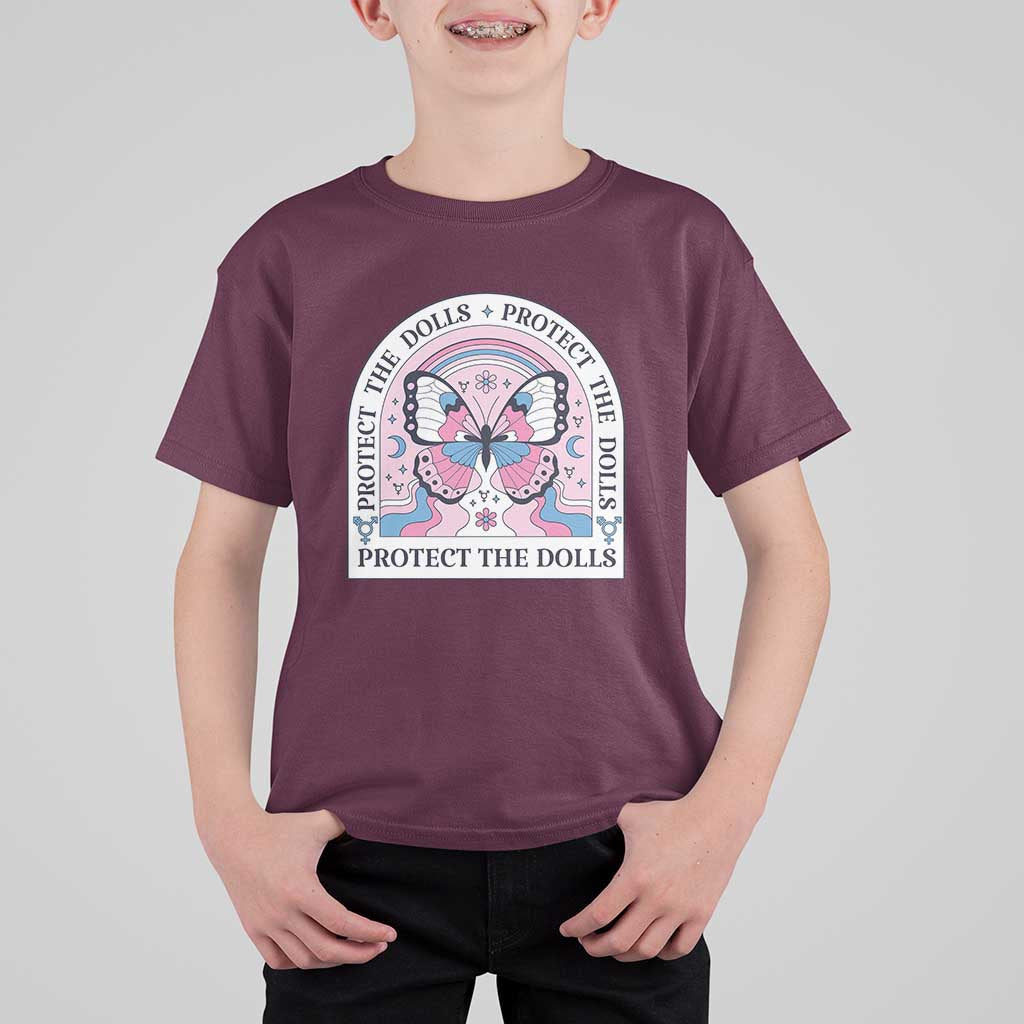 Protect The Dolls T Shirt For Kid Trans Women Pride Month Butterfly
