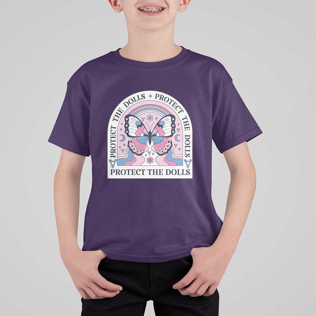 Protect The Dolls T Shirt For Kid Trans Women Pride Month Butterfly