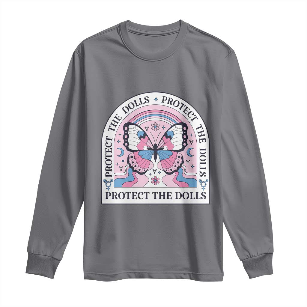 Protect The Dolls Long Sleeve Shirt Trans Women Pride Month Butterfly