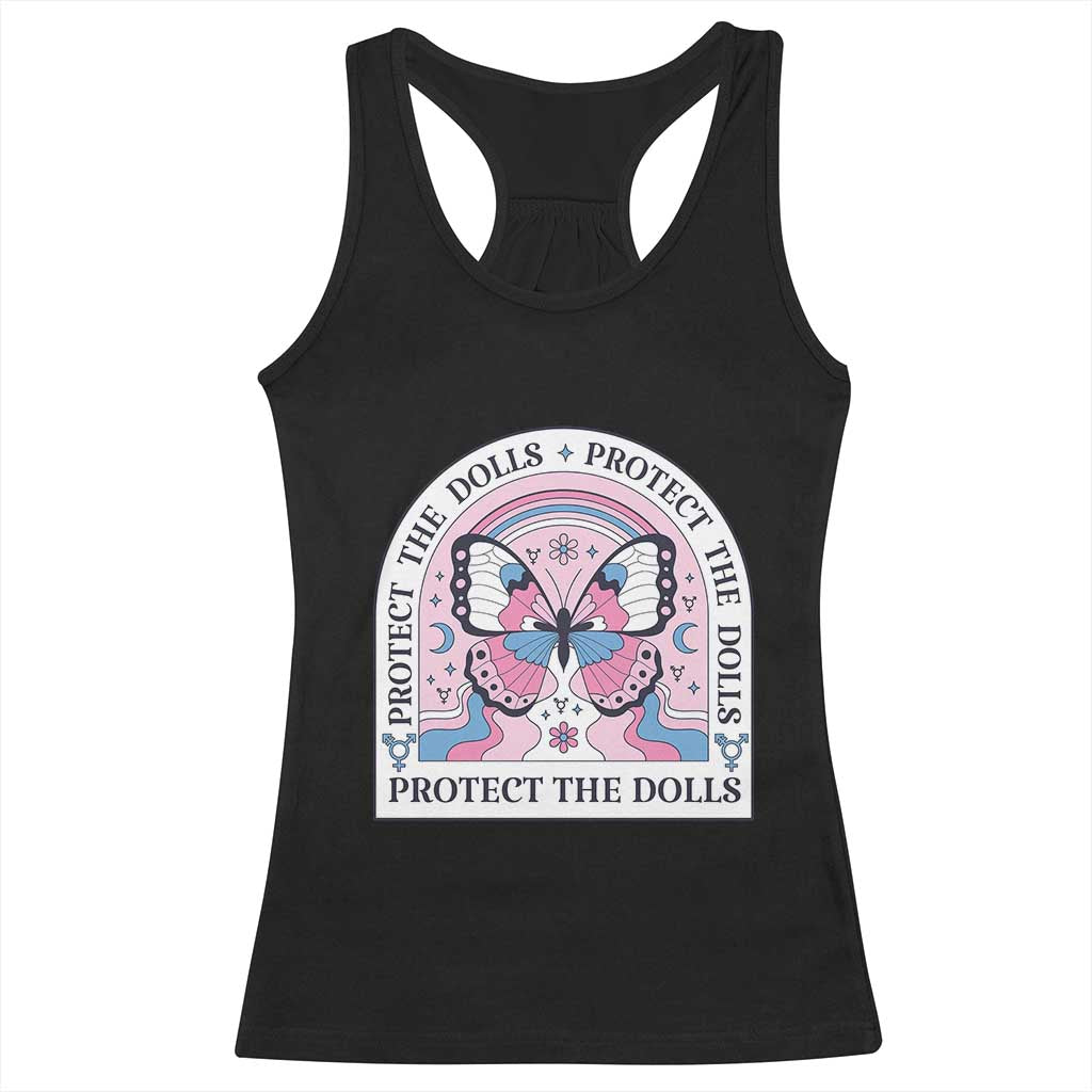 Protect The Dolls Racerback Tank Top Trans Women Pride Month Butterfly
