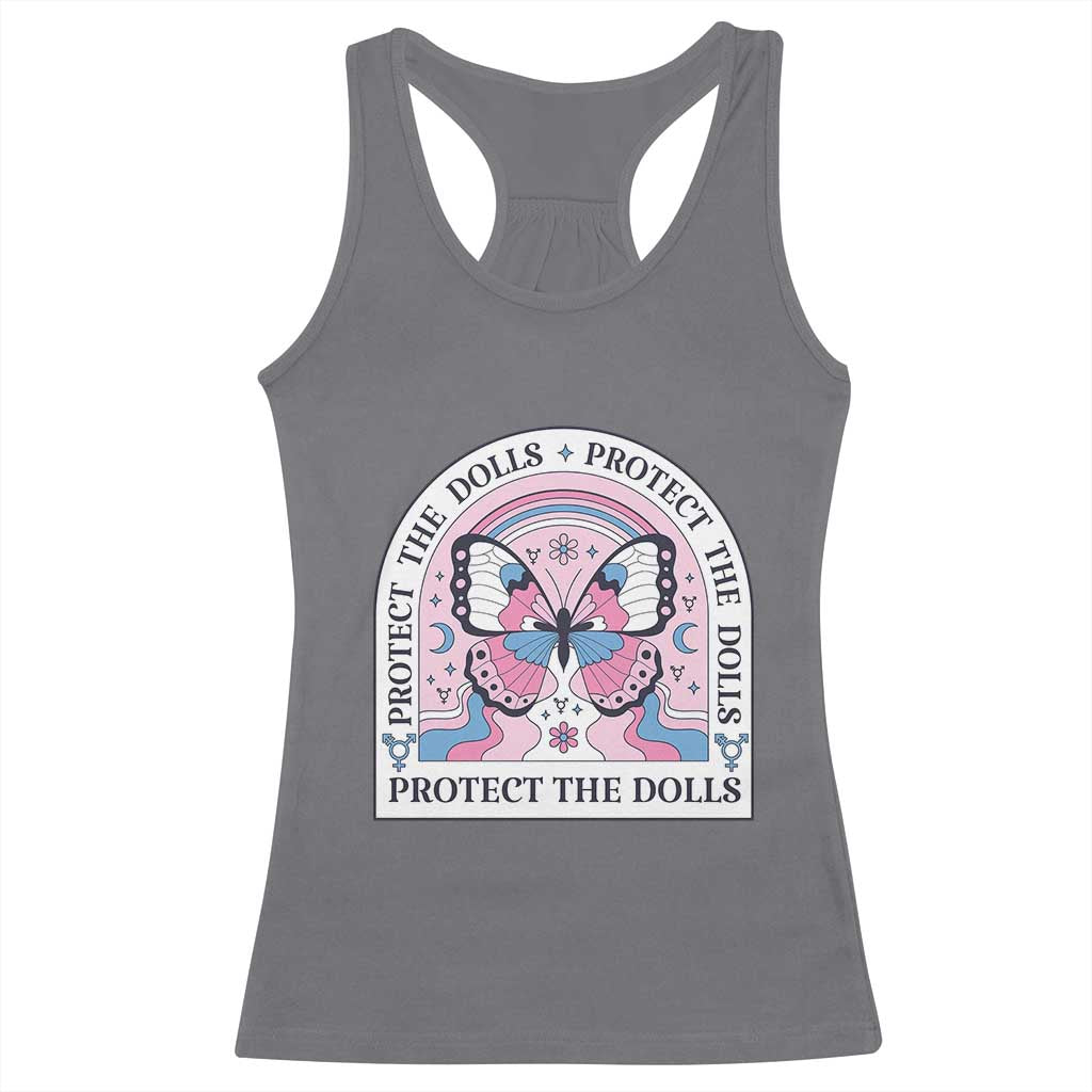 Protect The Dolls Racerback Tank Top Trans Women Pride Month Butterfly