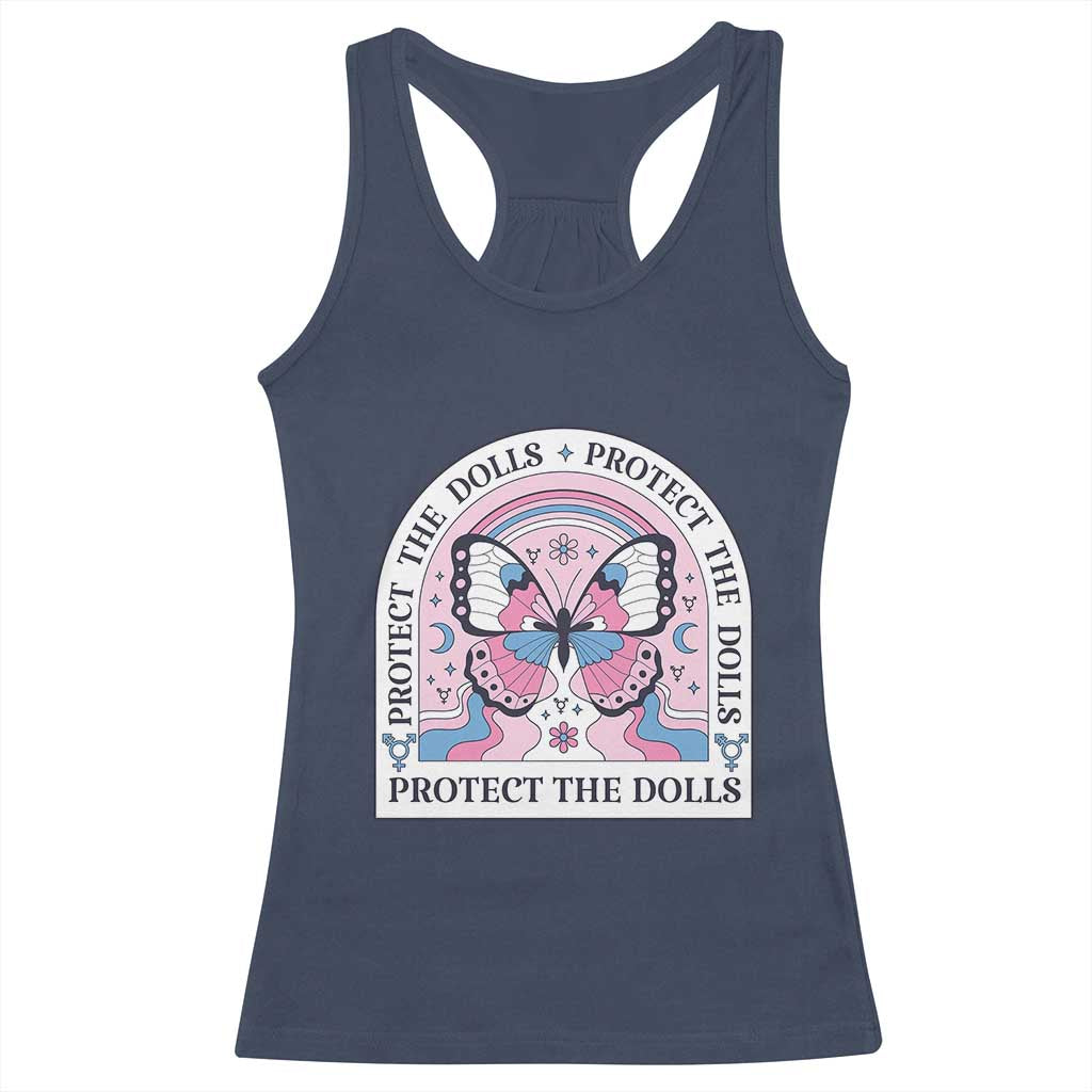 Protect The Dolls Racerback Tank Top Trans Women Pride Month Butterfly