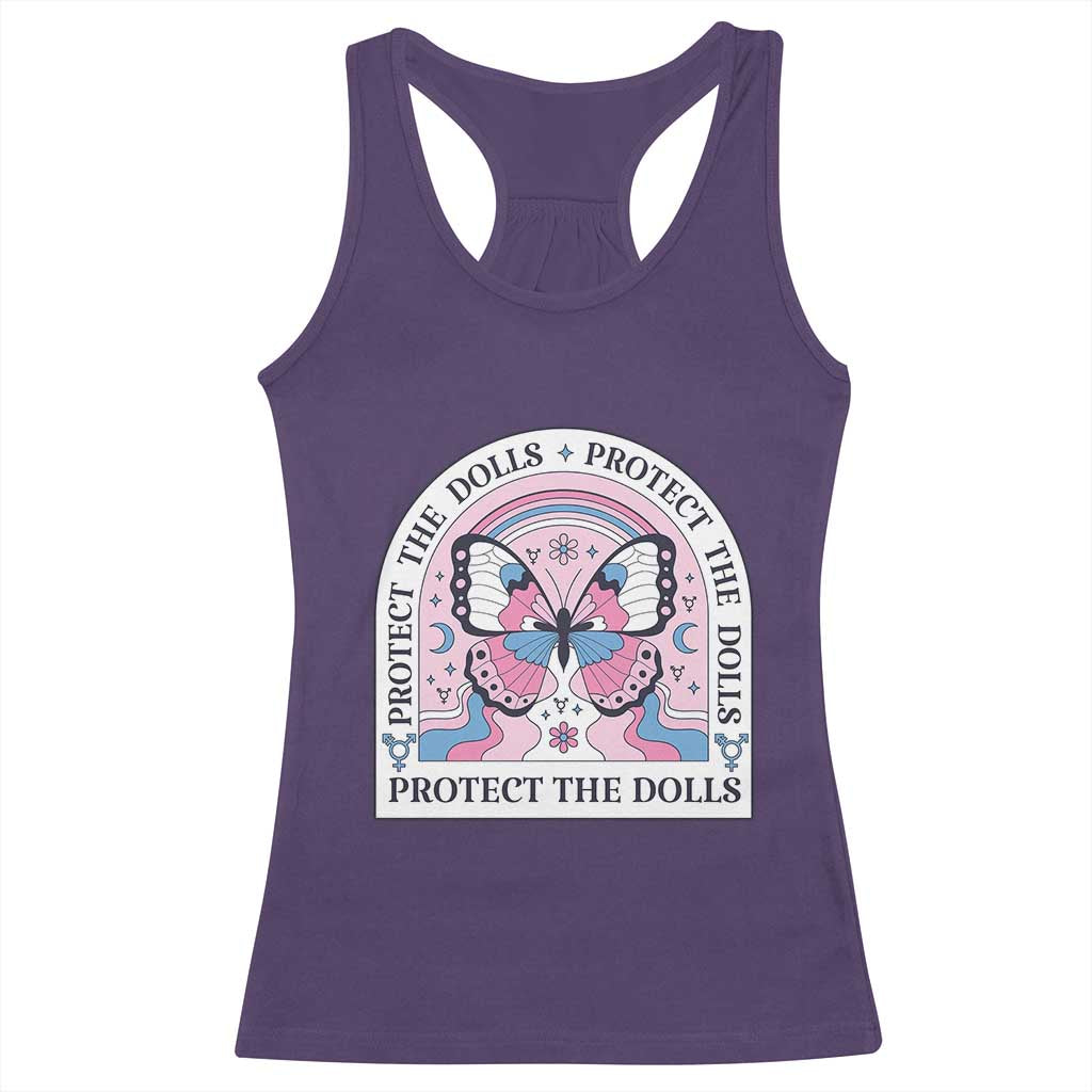 Protect The Dolls Racerback Tank Top Trans Women Pride Month Butterfly