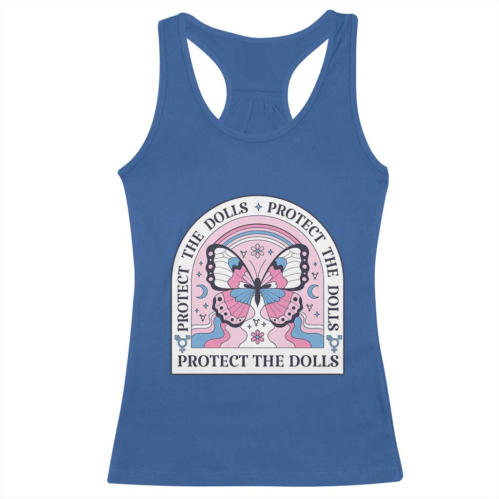 Protect The Dolls Racerback Tank Top Trans Women Pride Month Butterfly