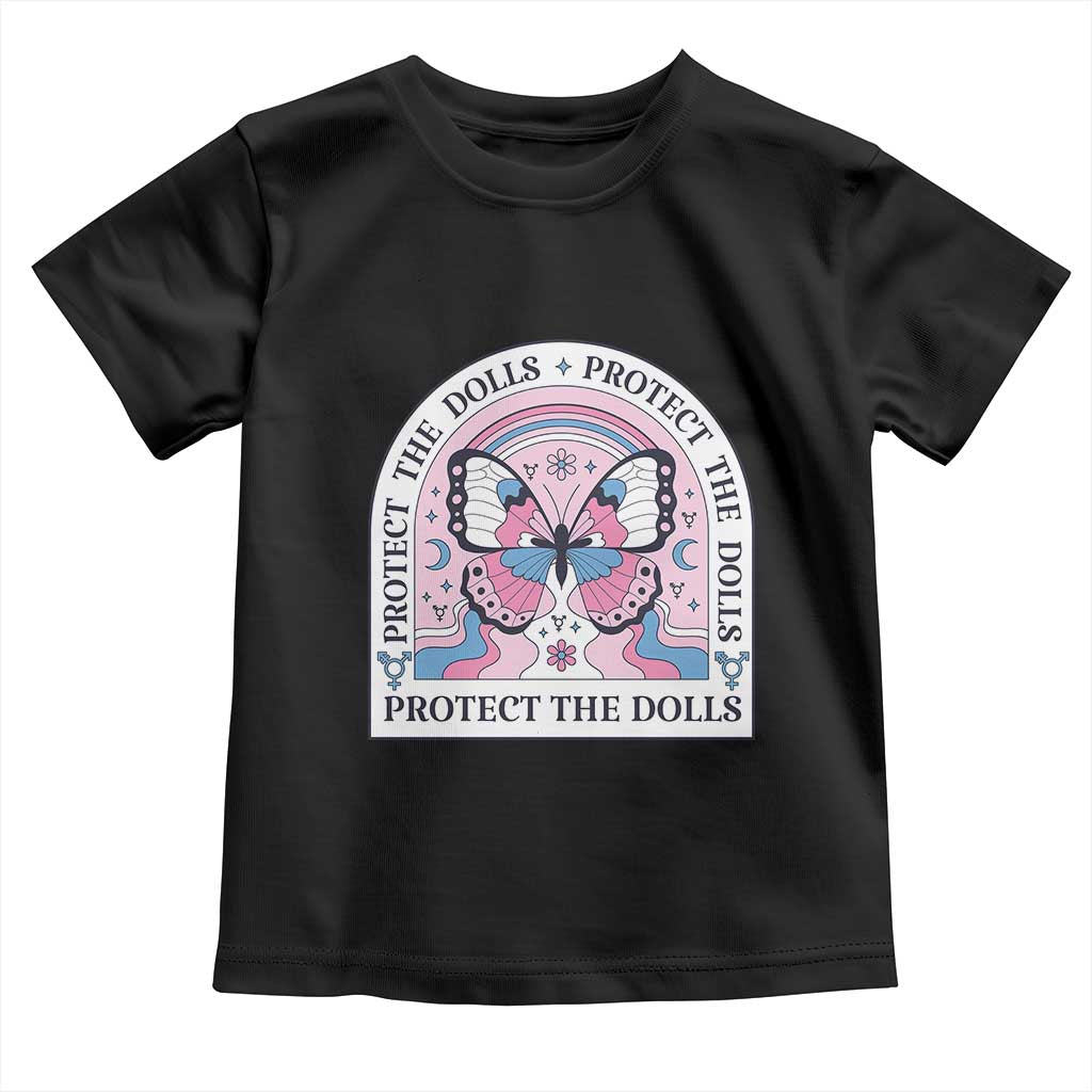 Protect The Dolls Toddler T Shirt Trans Women Pride Month Butterfly
