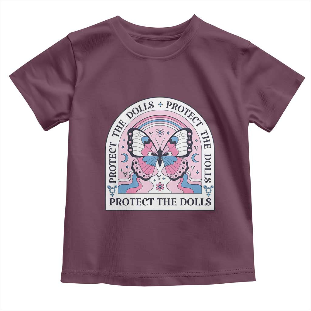 Protect The Dolls Toddler T Shirt Trans Women Pride Month Butterfly
