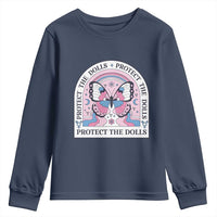 Protect The Dolls Youth Sweatshirt Trans Women Pride Month Butterfly