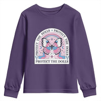 Protect The Dolls Youth Sweatshirt Trans Women Pride Month Butterfly